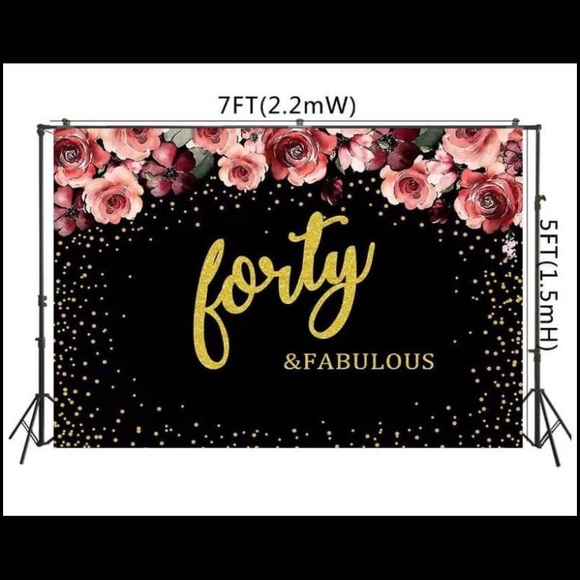 Forty & Fabulous Banner Like New - Picture 2 of 4